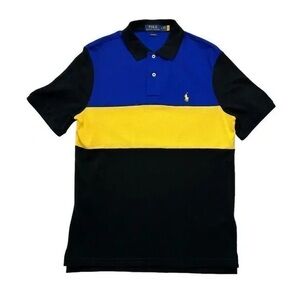 Ralph Lauren Men's Polo Shirt in Blue, Yellow, and Black